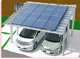 太陽光発電カーポート　施工例